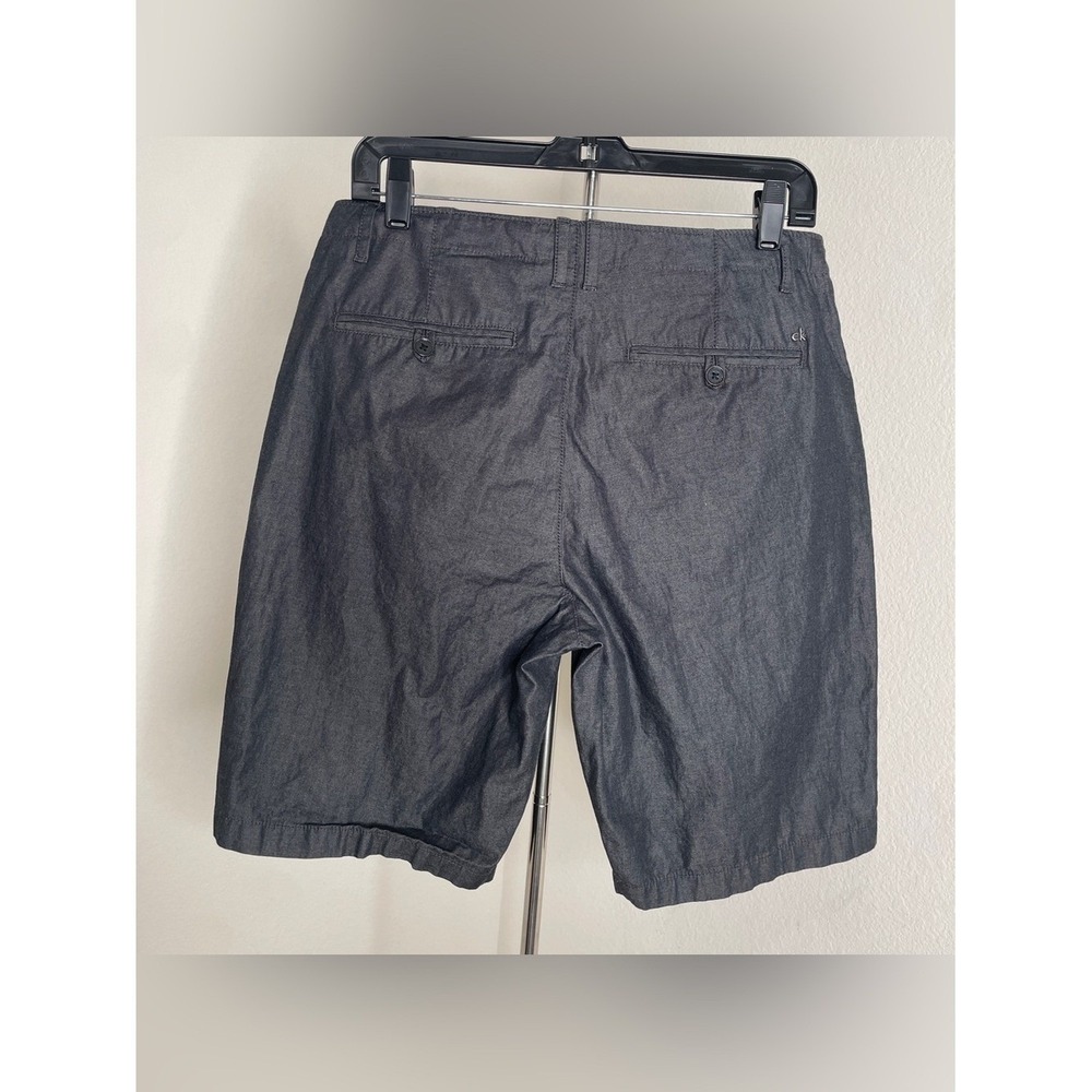 Calvin Klein Men's Charcoal Gray Flat Front Chino Shorts Casual Lightweight 32 - Picture 4 of 5